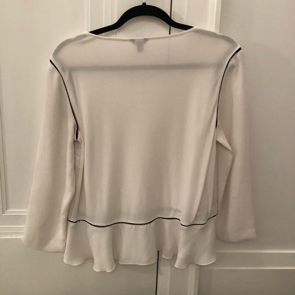Peplum blouse with lattice trim - Picture 5 of 6